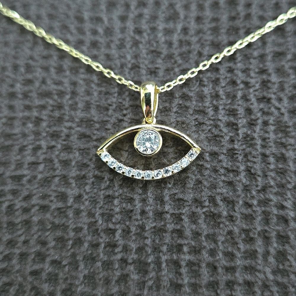 Fancy Silver🤍 Evil Eye🧿 Pendant Necklace